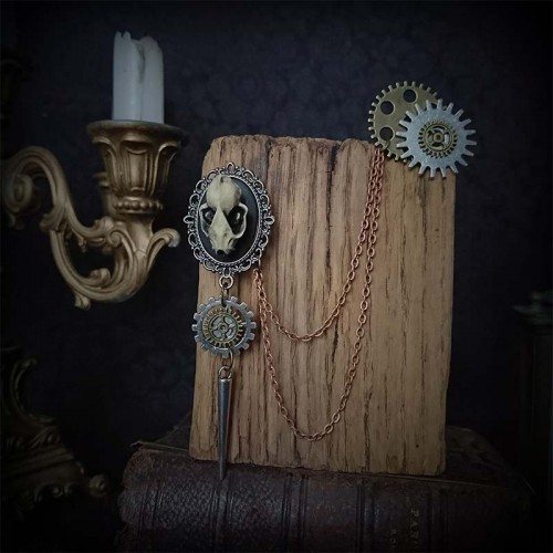 Broche steampunk double,...