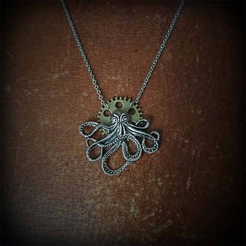 Collier steampunk "Octopus"...