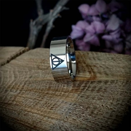 Harry Potter Acier Inoxydable Unisexe Reliques de la Mort Bague