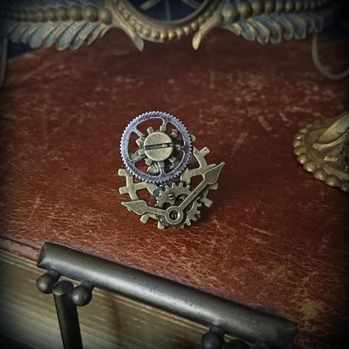 Bague horloge steampunk...