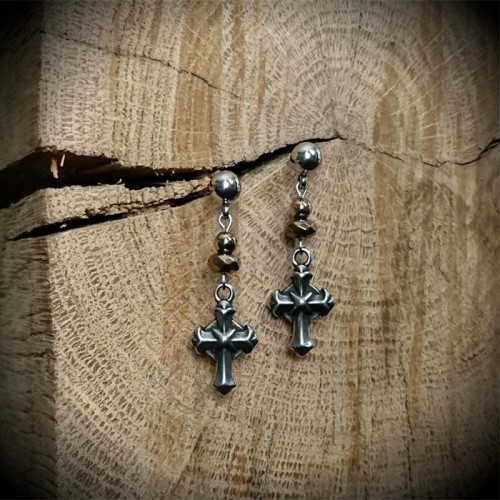 Boucles d'oreilles croix...