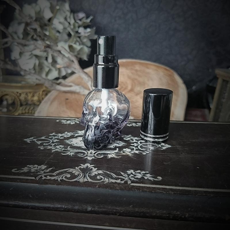 Porte-clés en cuir - Tête de mort - Imprimé fleur - Suisse