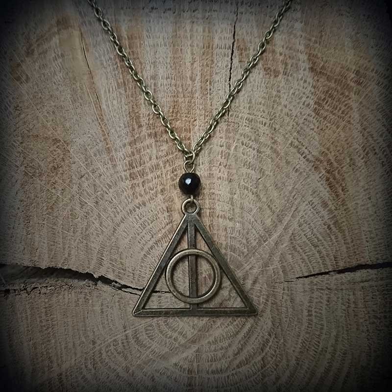 Collier pendentif relique de la mort bronze, Harry Potter, Potterhead