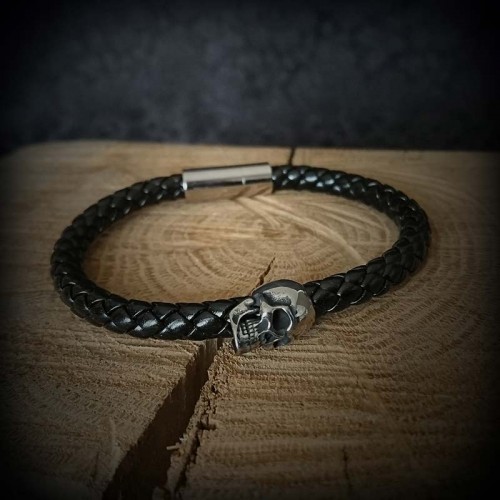 Bracelet simili cuir noir...