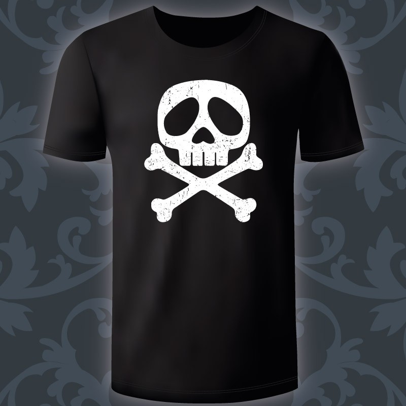 T-shirt Homme Tête de mort pirate, Harlock Skull, Albator, SF, manga