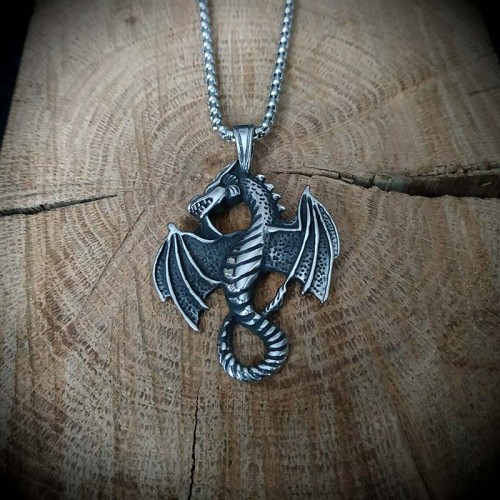 Collier pendentif Dragon...