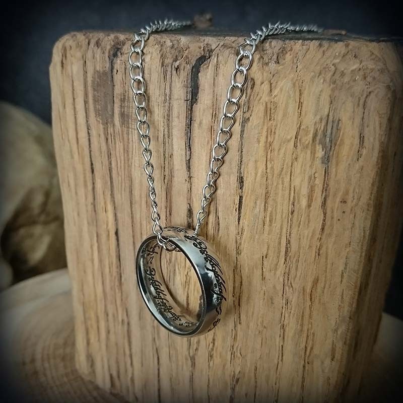 Bague En Carbure De Tungstène Inspirée Du Seigneur Des Anneaux - Gravure En Elfique, Tailles 5 à 15, Largeur 6 Ou 8 Mm