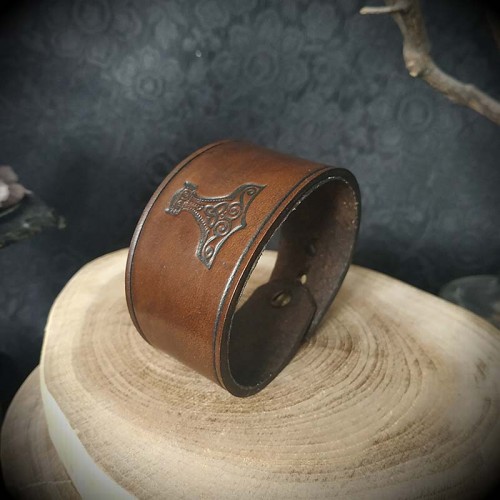 Bracelet viking cuir...