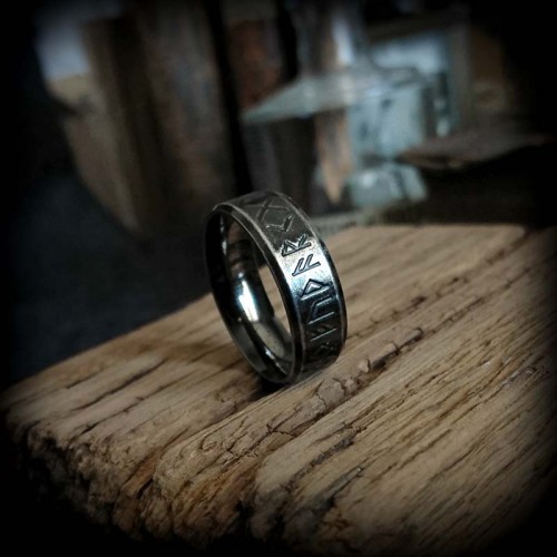 Bague Anneau runes viking...