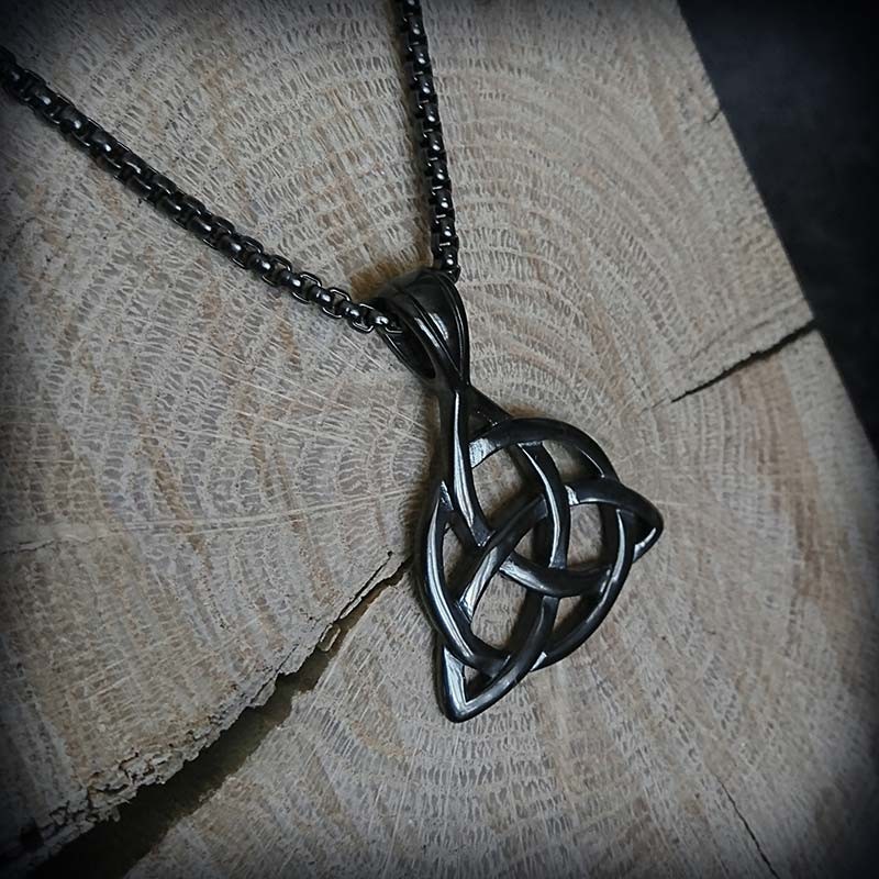 Collier Pendentif Nœud Celtique Triquetra - Acier Inoxydable, Longueur Réglable 45-50cm, Cadeau Symbolique