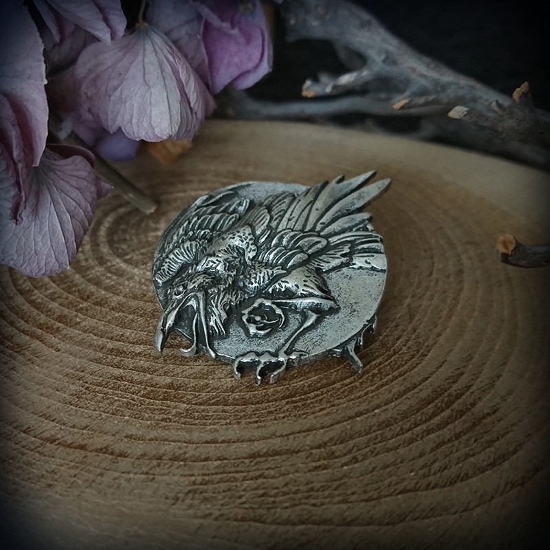 Monture Pour Cabochon Pierre Précieuse Argenté Vieilli 25x18mm - Style Broche - Neuf Sans Emballage