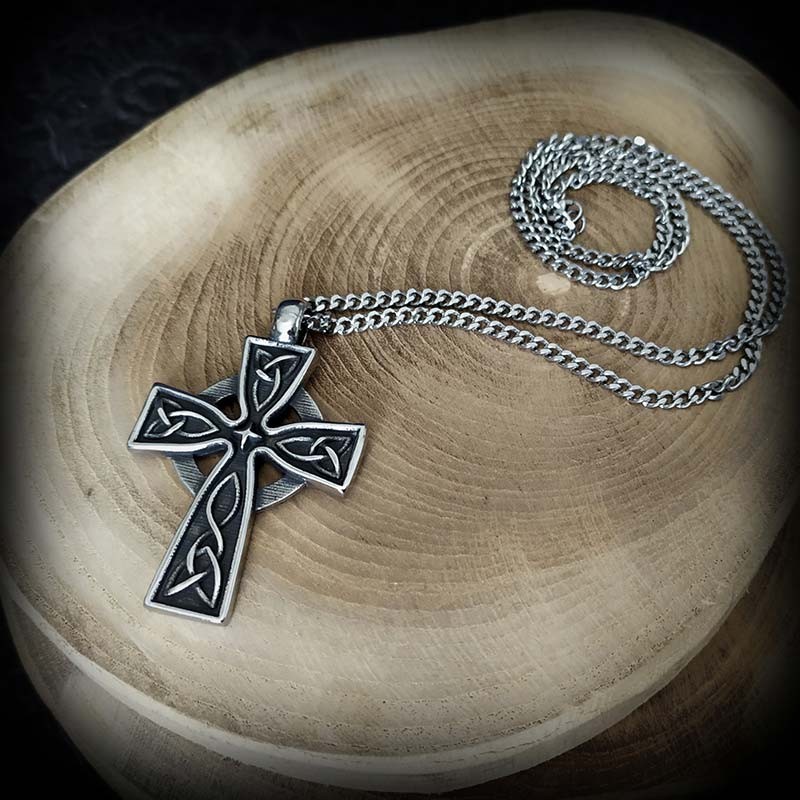 Pendentif Croix Celtique Irlandaise En Argent Sterling 925 - Motifs Entrelacs - 5 Grammes - Neuf Avec Étiquettes