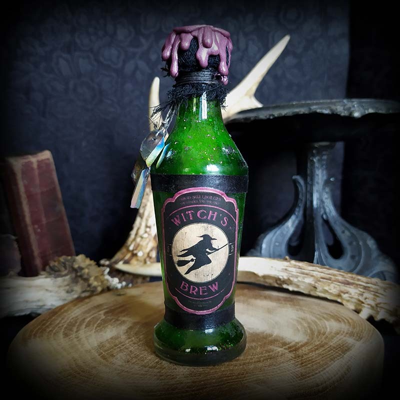 Flacon artisanal, fiole infusion de sorcière, potion de sorcellerie ...