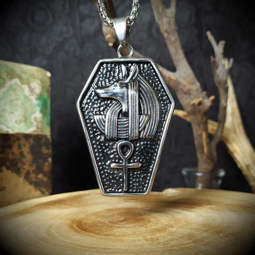 Collier pendentif Anubis et...