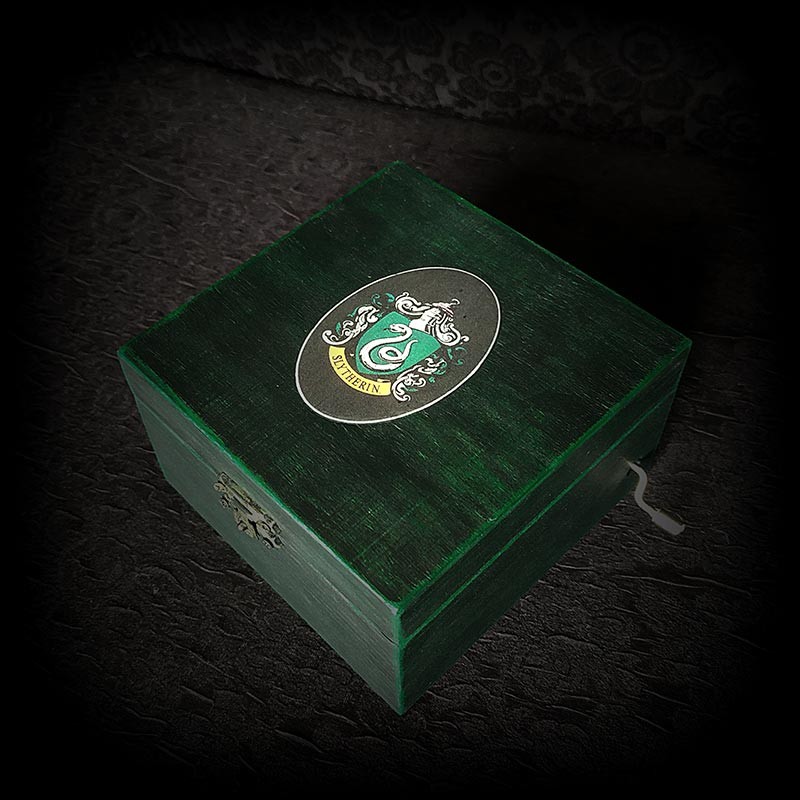 Coffret à bijoux Serpentard, boîte à musique Harry Potter Slytherin