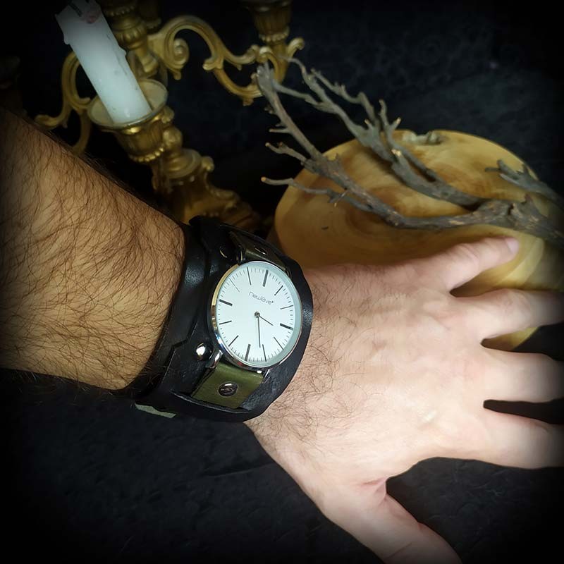 Bracelet Force Simili Cuir Noir – Style Gothique Punk Avec Boucle Réglable – Mixte – Expédié De Paris – Marque Black Sugar